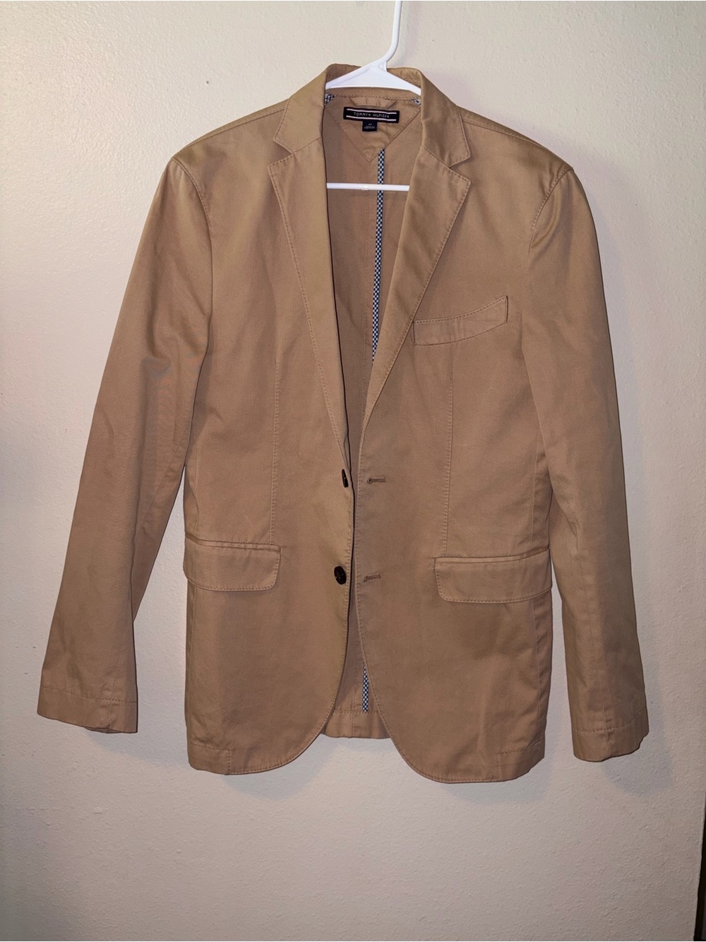 Tommy Hilfiger Men's Tan Cotton Sport Coat